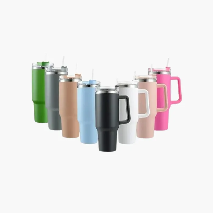 Stainless Steel Tumbler with Handle - View 2